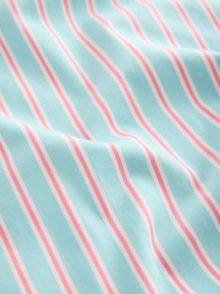 Blue/Pink Stripe Girlfriend Oversized Long Sleeve Shirt - Image 7 of 8