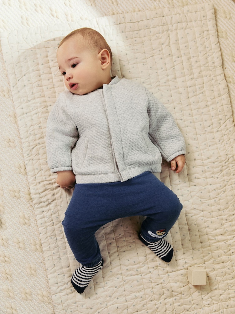 Grey Baby Textured Bomber Jacket (0mths-2yrs) - Image 2 of 4