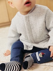 Grey Baby Textured Bomber Jacket (0mths-2yrs) - Image 4 of 4