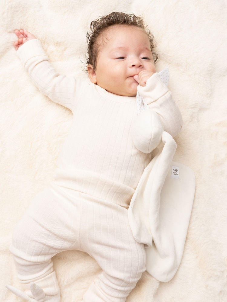 Angel & Rocket Natural Elli Comforter Velour Baby Gift Set - Image 1 of 3