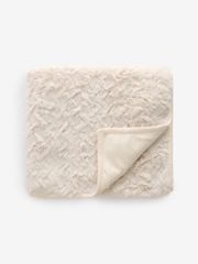 Angel & Rocket Natural Aubrey Faux Fur Blanket - Image 1 of 4
