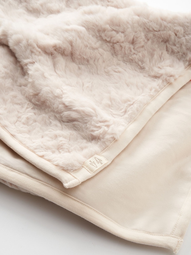 Angel & Rocket Natural Aubrey Faux Fur Blanket - Image 2 of 4