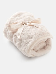 Angel & Rocket Natural Aubrey Faux Fur Blanket - Image 4 of 4