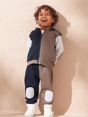 Angel & Rocket Grey Hayden Cut And Sew Colour Block Tracksuit - Image 1 of 3