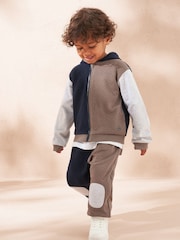 Angel & Rocket Grey Hayden Cut And Sew Colour Block Tracksuit - Image 2 of 3