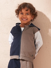 Angel & Rocket Grey Hayden Cut And Sew Colour Block Tracksuit - Image 3 of 3