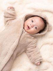 Angel & Rocket Natural Quinn Faux Fur Pramsuit - Image 2 of 4