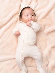 Angel & Rocket Natural Marley Bunny Babygrow - Image 1 of 3