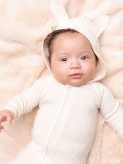 Angel & Rocket Natural Marley Bunny Babygrow - Image 2 of 3