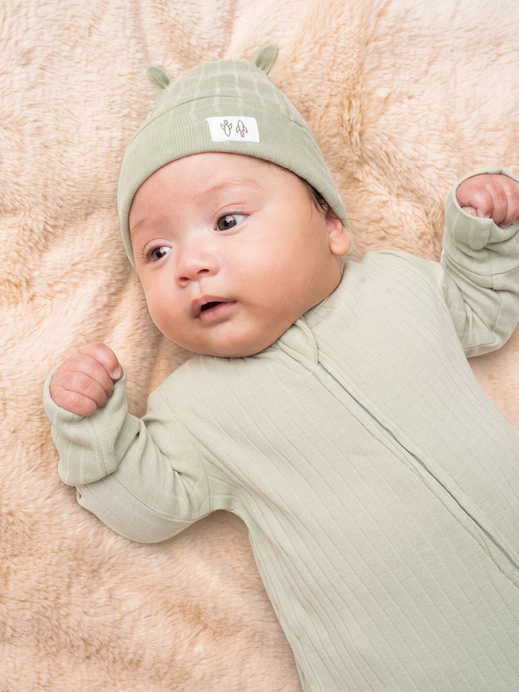 Angel & Rocket Green Remy Babygrow With Hat - Image 1 of 5