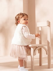 Angel & Rocket Cream Cici Faux Fur Gilet - Image 3 of 7
