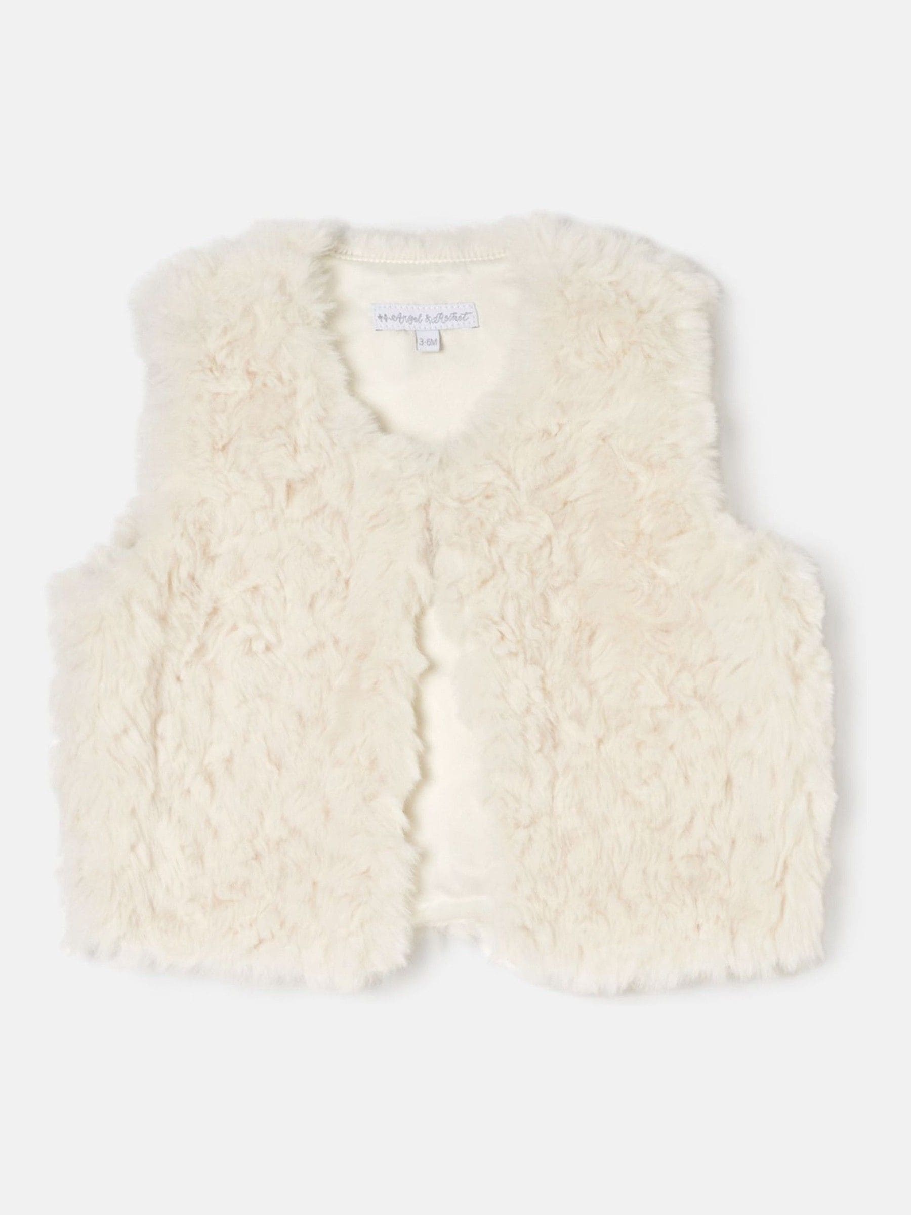 Buy Angel & Rocket Cream Cici Faux Fur Gilet from Next USA