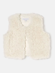 Angel & Rocket Cream Cici Faux Fur Gilet - Image 5 of 7