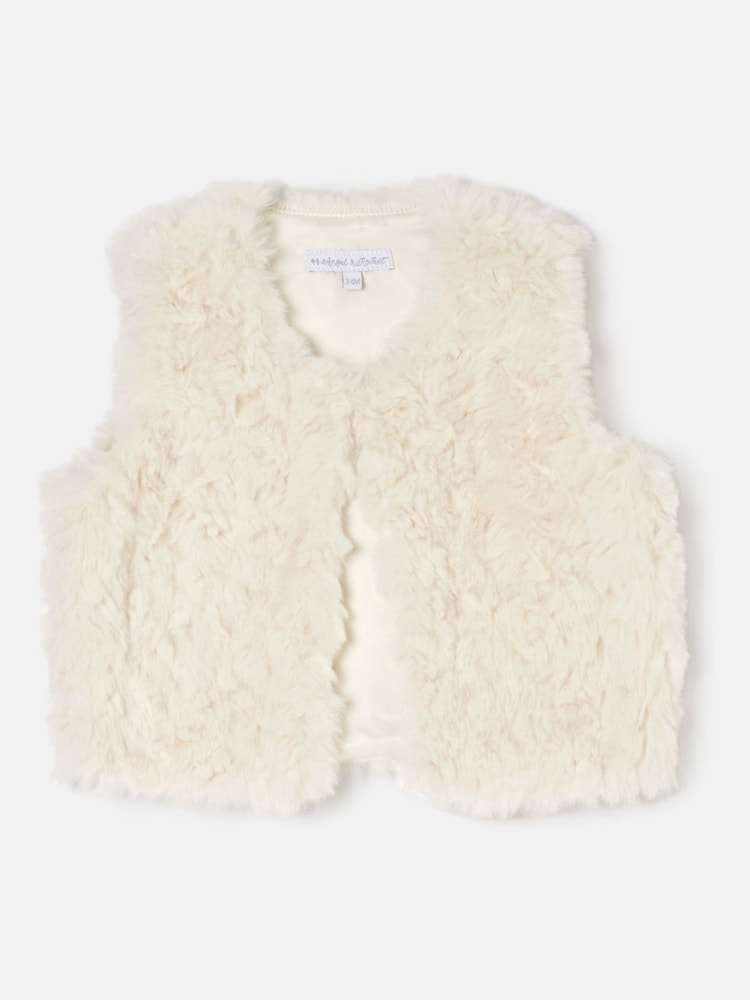 Angel & Rocket Cream Cici Faux Fur Gilet - Image 5 of 7