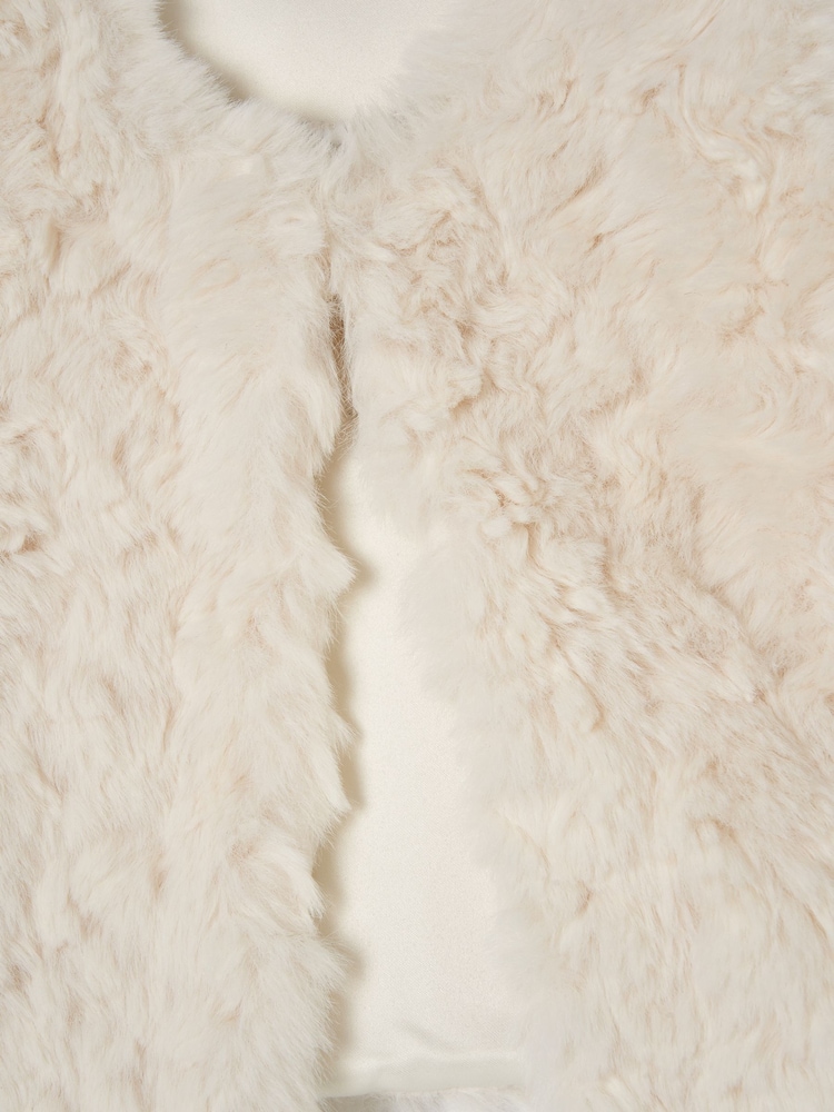 Angel & Rocket Cream Cici Faux Fur Gilet - Image 7 of 7