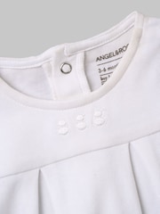 Angel & Rocket White Marcel Cotton Collar Babygrow - Image 4 of 5