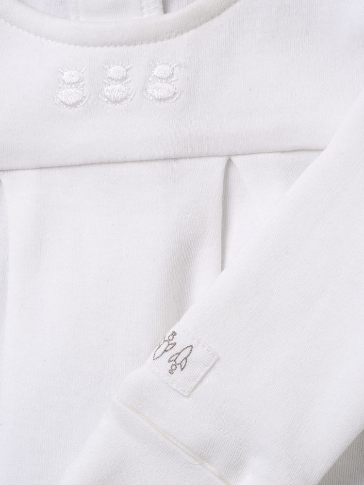 Angel & Rocket White Marcel Cotton Collar Babygrow - Image 5 of 5