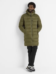 Tog 24 Green Mens Barnby Long Padded Jacket - Image 2 of 7