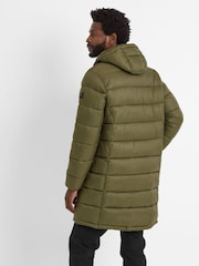Tog 24 Green Mens Barnby Long Padded Jacket - Image 3 of 7