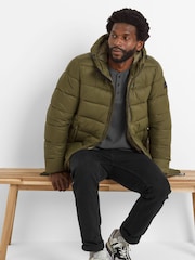 Tog 24 Green Mens Barnby Long Padded Jacket - Image 4 of 7