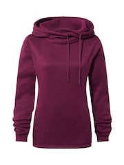 Tog 24 Burgundy Red Womens Acer Knitlook Fleece Hoodie - Image 5 of 5