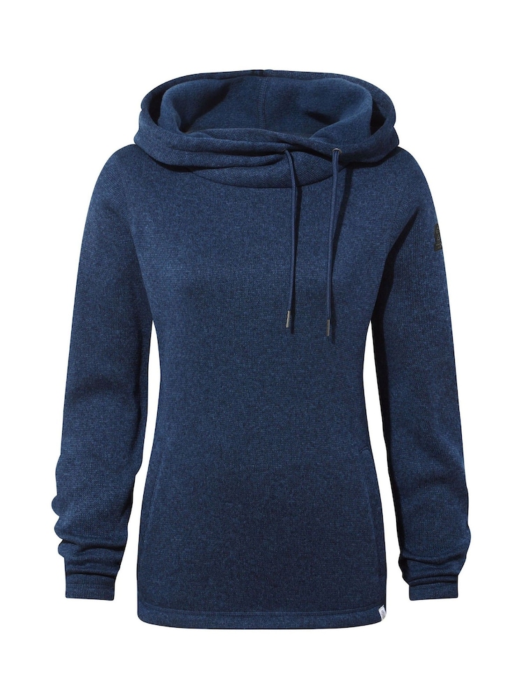 Tog 24 Blue Womens Acer Knitlook Fleece Hoodie - Image 4 of 4