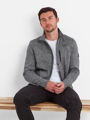 Tog 24 Grey Mens Cresswell Knitlook Fleece Jacket - Image 4 of 7