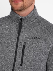 Tog 24 Grey Mens Cresswell Knitlook Fleece Jacket - Image 5 of 7