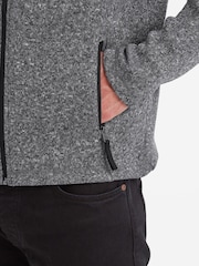 Tog 24 Grey Mens Cresswell Knitlook Fleece Jacket - Image 6 of 7