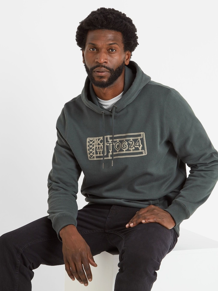 Tog 24 Green Mens Crandon Overhead Hoodie - Image 4 of 5