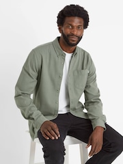 Tog 24 Green Mens Ezra Long Sleeve Faded 100% Cotton Shirt - Image 1 of 5