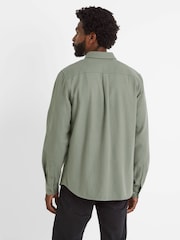 Tog 24 Green Mens Ezra Long Sleeve Faded 100% Cotton Shirt - Image 2 of 5