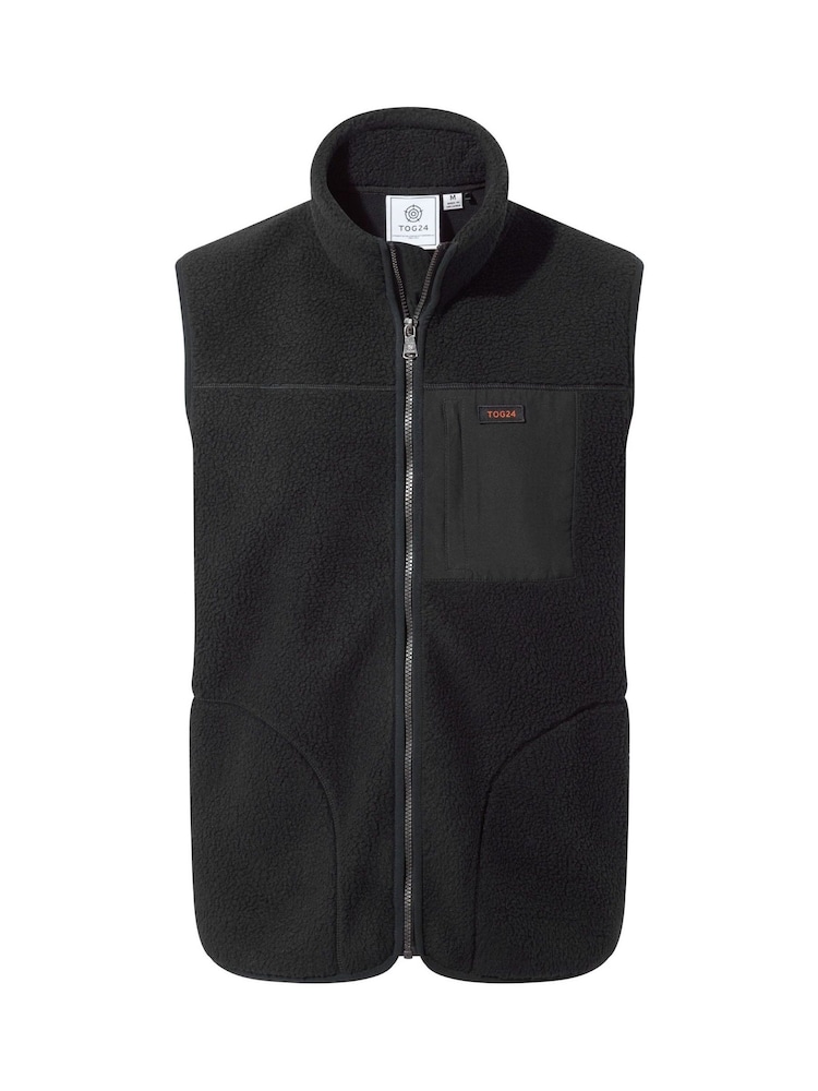 Tog 24 Black Mens Evan Sherpa Gilet - Image 7 of 7