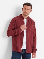 Tog 24 Red Mens Ezra Long Sleeve 100% Cotton Port Shirt - Image 2 of 5