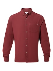 Tog 24 Red Mens Ezra Long Sleeve 100% Cotton Port Shirt - Image 5 of 5
