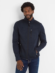 Tog 24 Blue Mens Cresswell Knitlook Fleece Jacket - Image 2 of 7