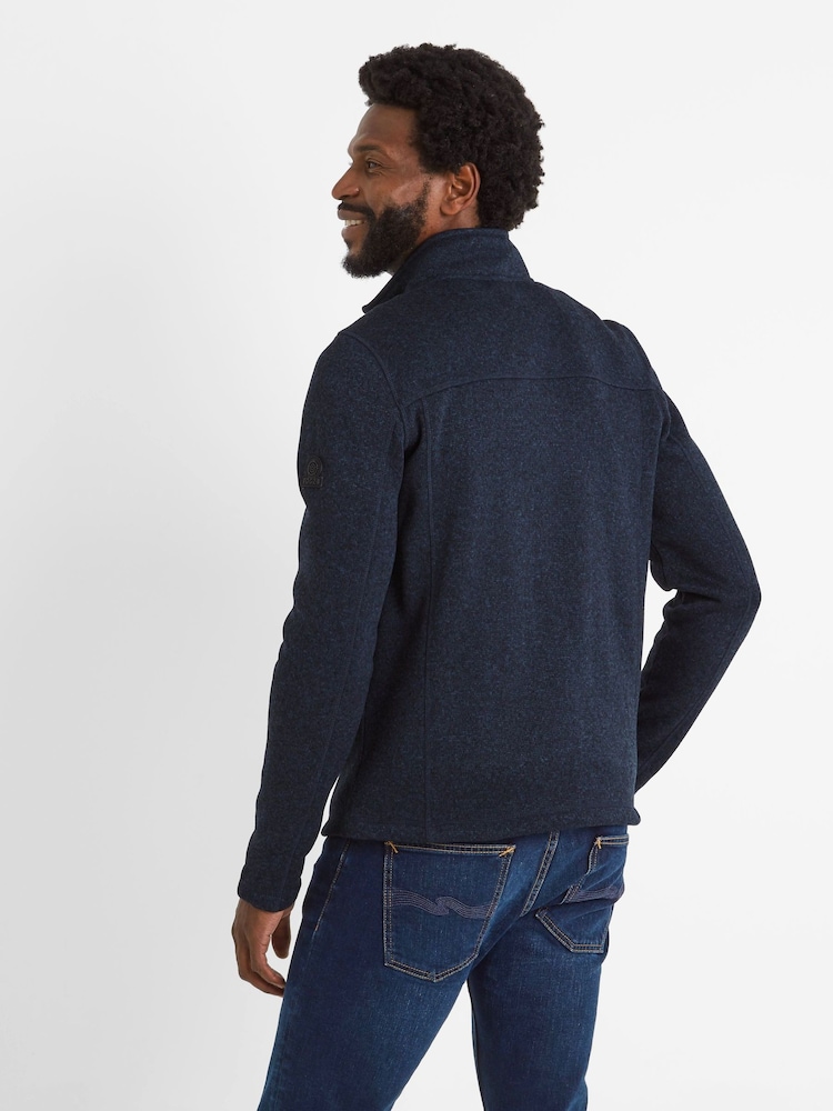 Blauw - Tog 24 Mens Cresswell Knitlook Fleece Jacket - Image 3 of 7
