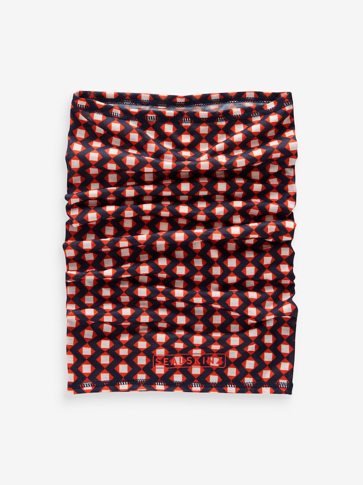 Sealskinz Blue Harpley Water Repellent Winter Diamond Print Neck Warmer Snood - Image 1 of 1
