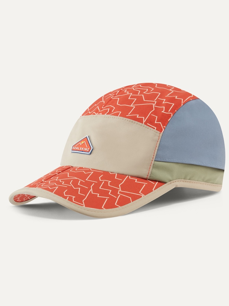 Sealskinz Orange Poringland Waterproof Foldable Peak Printed Hiking Cap - Image 1 of 4