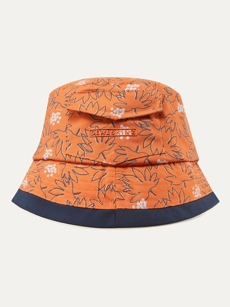 Sealskinz Orange Reversible Seething Waterproof Lightweight Bucket Hat - Image 1 of 3