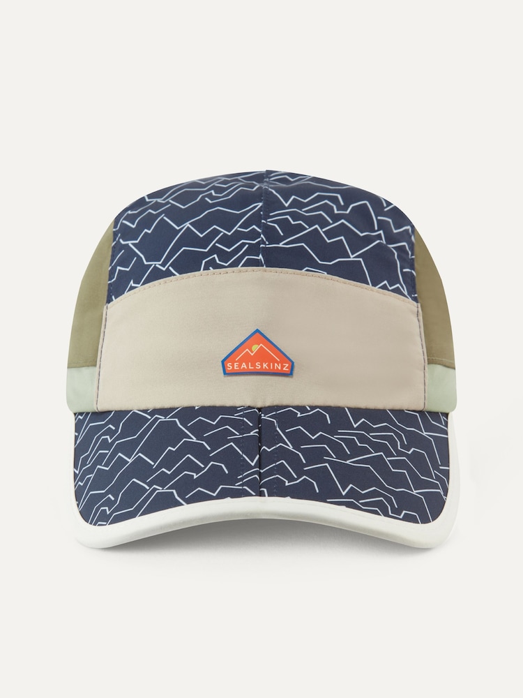 Sealskinz Blue Poringland Waterproof Foldable Peak Printed Hiking Cap - Image 1 of 2