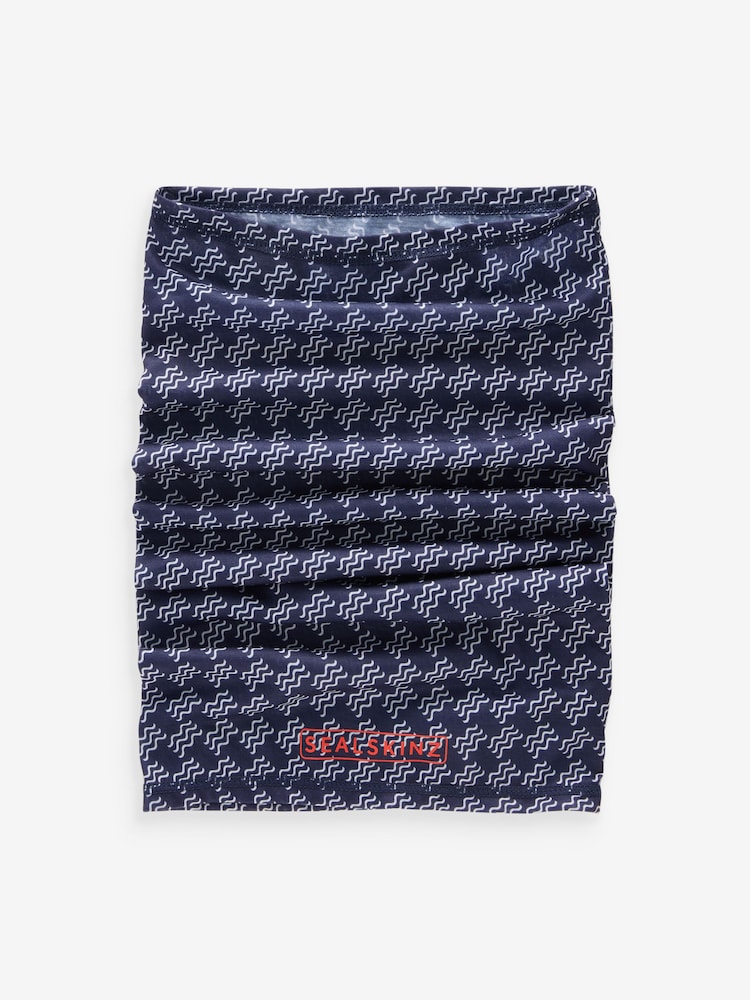 Sealskinz Blue Harpley Water Repellent Mini Wave Print Neck Warmer Snood - Image 1 of 1