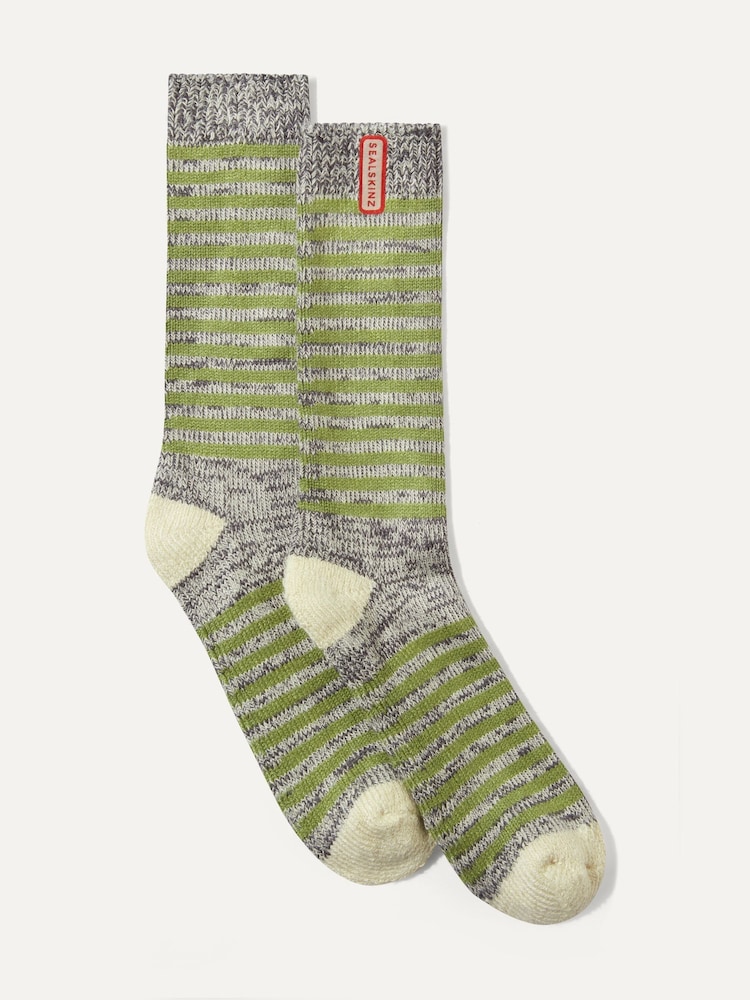 Sealskinz Attleborough Bamboo Mid Length Lightweight Stripe Socks - Image 1 of 1