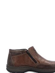 Rieker Mens Zipper Brown Boots - Image 1 of 1