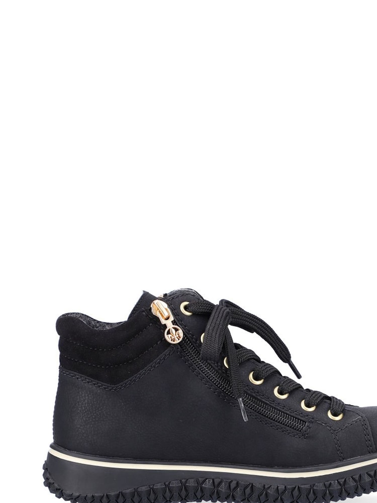 Rieker Womens Zipper Black Boots - Image 1 of 11 Rieker Womens Zipper Black Boots - Image 1 of 11