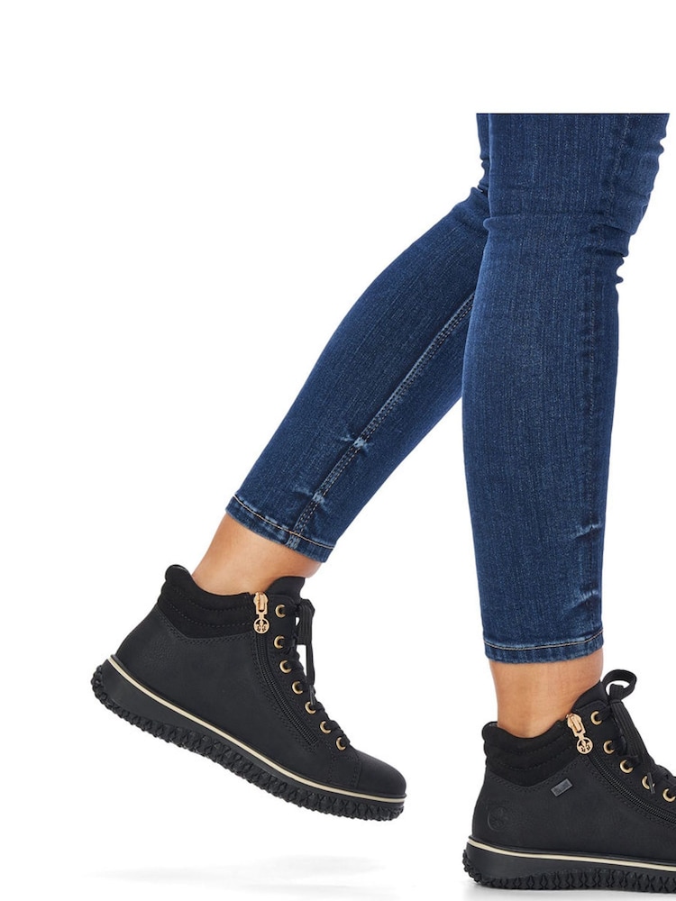 Rieker Womens Zipper Black Boots - Image 11 of 11
