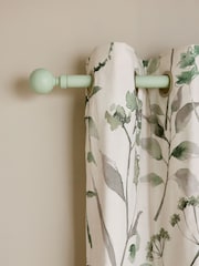 Pastel Green Klick Fit Ball Finial Extendable Curtain Pole Kit 28mm - Image 3 of 5