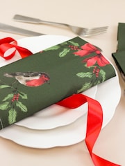 Avalon Home Green Garlands 100% Cotton Pair of Napkins - Image 3 of 6