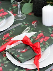 Avalon Home Green Garlands 100% Cotton Pair of Napkins - Image 4 of 6