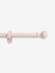 Pastel Pink Klick Fit Ball Finial Extendable Curtain Pole Kit 28mm - Image 4 of 5